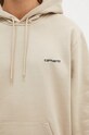 Carhartt WIP sweatshirt Hooded Script Embroidery Sweat beige I033658.AWXX
