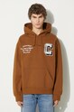 Mikina Carhartt WIP Hooded Brown Ducks Sweat nášivka hnedá I033930.HZXX