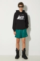 Mikina Carhartt WIP Hooded Pepe Friends Sweat I033934.0D2XX černá AW24