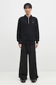 Fred Perry cotton sweatshirt Half Zip Sweatshirt M8604.102 black