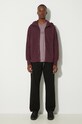 C.P. Company cotton sweatshirt Diagonal Raised Fleece Goggle Zipped 17CMSS141A005086W violet AW24