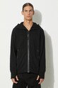 Bavlněná mikina C.P. Company Diagonal Raised Fleece Goggle Zipped černá 17CMSS141A005086W