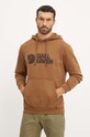 Tepláková mikina Fjallraven Fjällräven Logo hnědá F84144.265