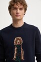 Hackett London maglione in lana blu navy HM703259