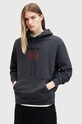 Хлопковая кофта AllSaints MELROSE с капюшоном серый M007NB
