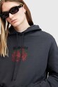 Bavlněná mikina AllSaints MELROSE M007NB šedá AW24