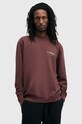 Хлопковая кофта AllSaints UNDERGROUND хлопок бордо M033NB
