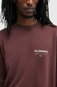 Хлопковая кофта AllSaints UNDERGROUND M033NB бордо SS25