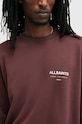 AllSaints hanorac de bumbac UNDERGROUND M033NB burgundia NC25