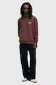 AllSaints hanorac de bumbac UNDERGROUND M033NB burgundia