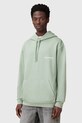 Бавовняна кофта AllSaints UNDERGROUND з капюшоном зелений M034NB