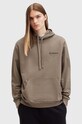 Бавовняна кофта AllSaints UNDERGROUND з капюшоном зелений M034NB