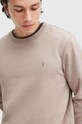 AllSaints bluza bawełniana RAVEN CREW M037NB beżowy AW25