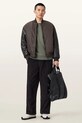 AllSaints bluza bawełniana RAVEN CREW M037NB zielony