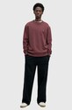 Хлопковая кофта AllSaints RAVEN CREW M037NB бордо