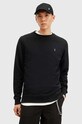 AllSaints hanorac de bumbac RAVEN CREW uni negru M037NB
