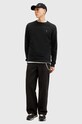 AllSaints hanorac de bumbac RAVEN CREW M037NB negru