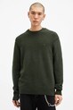 Vlnený sveter AllSaints STATTEN Planet friendly zelená M039KA