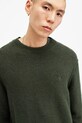 AllSaints sweter z dodatkiem wełny M039KA zielony AW25