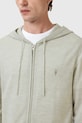 AllSaints bluza wełniana MODE MERINO ZIP HOOD M084KB zielony AA00
