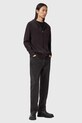 AllSaints bluza wełniana MODE MERINO ZIP HOOD brązowy M084KB