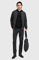 AllSaints bluza din lana MODE MERINO ZIP HOOD M084KB negru