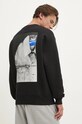 Karl Lagerfeld Jeans hanorac de bumbac imprimeu negru 246D1801