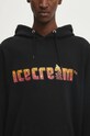 Bavlnená mikina ICECREAM Soft Serve Sparkle Popover Hood čierna IC24333
