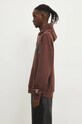Βαμβακερή μπλούζα ICECREAM Woodgrain Running Dog Popover Hood IC24338 καφέ AW24
