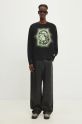 Памучен суичър Billionaire Boys Club Glow Astro Crewneck B24332 черен