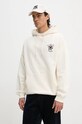 Drôle de Monsieur hanorac de bumbac Le Hoodie Slogan Fleurs imprimeu bej E.HO169.CO127.CM