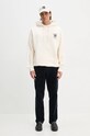 Drôle de Monsieur hanorac de bumbac Le Hoodie Slogan Fleurs E.HO169.CO127.CM bej AW24
