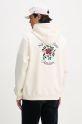 Дрехи Памучен суичър Drôle de Monsieur Le Hoodie Slogan Fleurs E.HO169.CO127.CM бежов