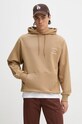 Drôle de Monsieur hanorac de bumbac Le Hoodie Slogan Calligraphy imprimeu maro E.HO168.CO127.IBN
