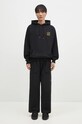 Drôle de Monsieur felpa in cotone Le Hoodie D Raisin E.HO170.CO127.BL nero