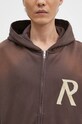 Represent cotton sweatshirt Masking Tape Initial Zip Hoodie brown MLM4248.232