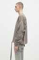 A-COLD-WALL* bluza bawełniana Shroud Crewneck ACWMW206 szary AW24