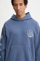 adidas Originals hanorac de bumbac albastru JI6956