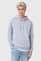 AllSaints pamut melegítőfelső RAVEN OTH HOODY pamut kék M003NZ