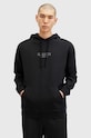 Bavlněná mikina AllSaints BONES OTH HOODY s kapucí černá M005NB