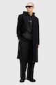 Bavlněná mikina AllSaints BONES OTH HOODY černá M005NB