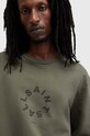 AllSaints hanorac de bumbac TIERRA CREW M035NB verde AW24