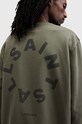 Îmbrăcăminte AllSaints hanorac de bumbac TIERRA CREW M035NB verde
