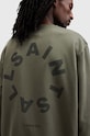 Одежда Хлопковая кофта AllSaints TIERRA CREW M035NB зелёный