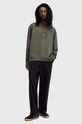 AllSaints hanorac de bumbac TIERRA CREW M035NB verde