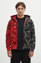 A Bathing Ape cotton sweatshirt Color Camo Separate Shark Full Zip 1K80115001 red