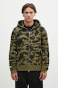 A Bathing Ape cotton sweatshirt 1St Camo 2Nd Shark Full Zip green 1K80115004