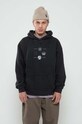 Flowers for Society bluza bawełniana Premium 2.0 Oversized Hoodie FFSAPP080 czarny AW24