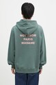 Îmbrăcăminte Drôle de Monsieur hanorac de bumbac Le Hoodie Slogan E.HO162.CO127.DGN verde