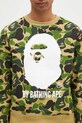 Pamučna dukserica A Bathing Ape Abc Camo zelena 1K80113008